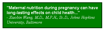 Proper maternal folate levels during pregnancy may protect children from a future risk of obesity says new NIH-funded study.