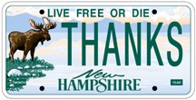 NH Moose Plate.