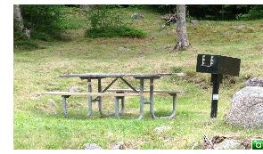 There are many picnic tables at Crawford Notch State Park - Click for a larger image!