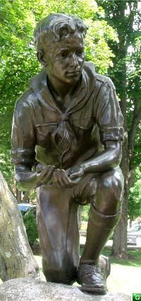 The Boy Scout Fountain in Plymouth, NH.